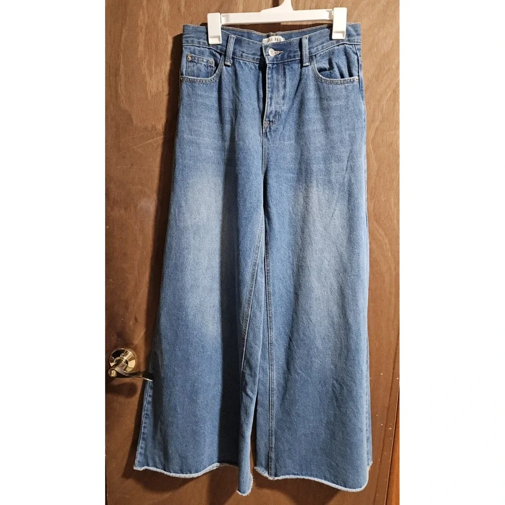 Blank PAIGE Denim Collection High‎ Rise Wide Leg 32 Inch BelL Jeans W/Large *EUC